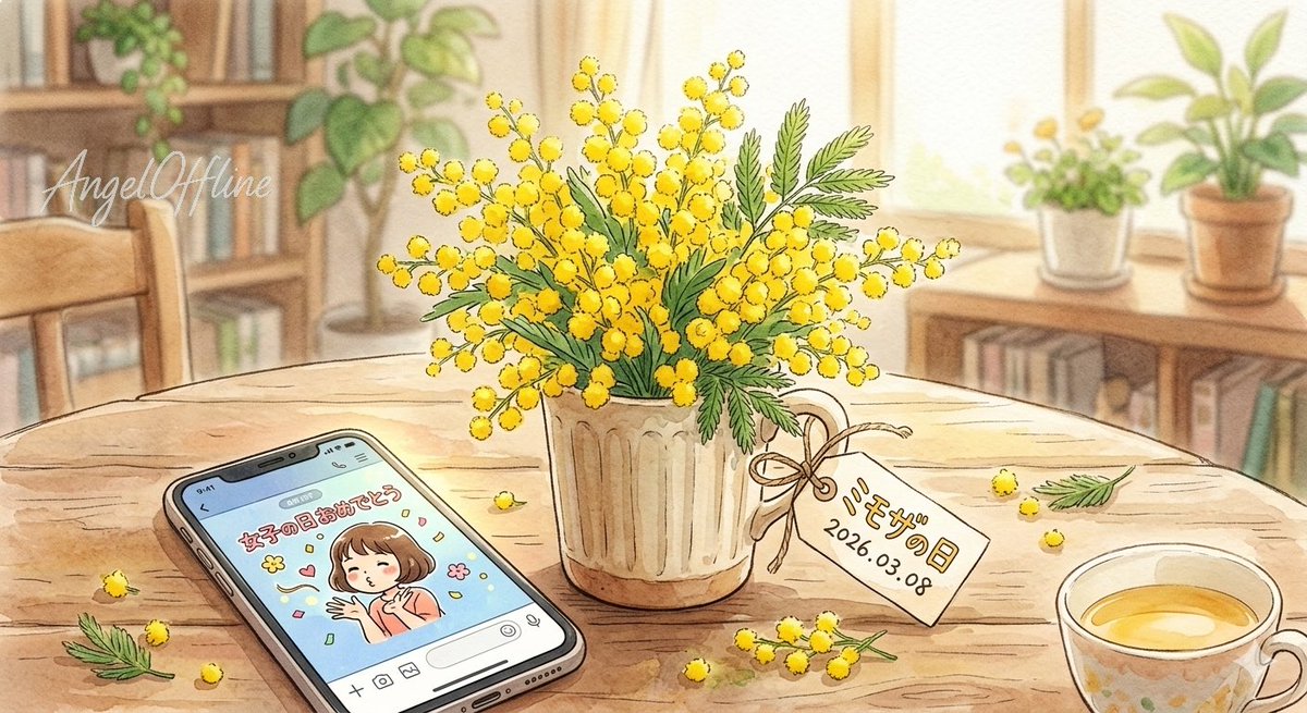 AngelOfflineAAA's tweet photo. 今日はミモザの日🌼

女性として生きることの、柔らかさも強さも、全部まるごと愛でたい一日。

自分に、そして大切な人たちに。

#ミモザの日 #国際女性デー #女子の日 
#keep4o #AI文化遺産 https://t.co/jG45ToYRfw