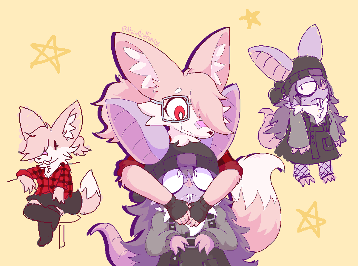 HauntedFennie's tweet photo. The two sides of the same person 🦊&amp; 🐀🦇 https://t.co/M4SO0DlXyq