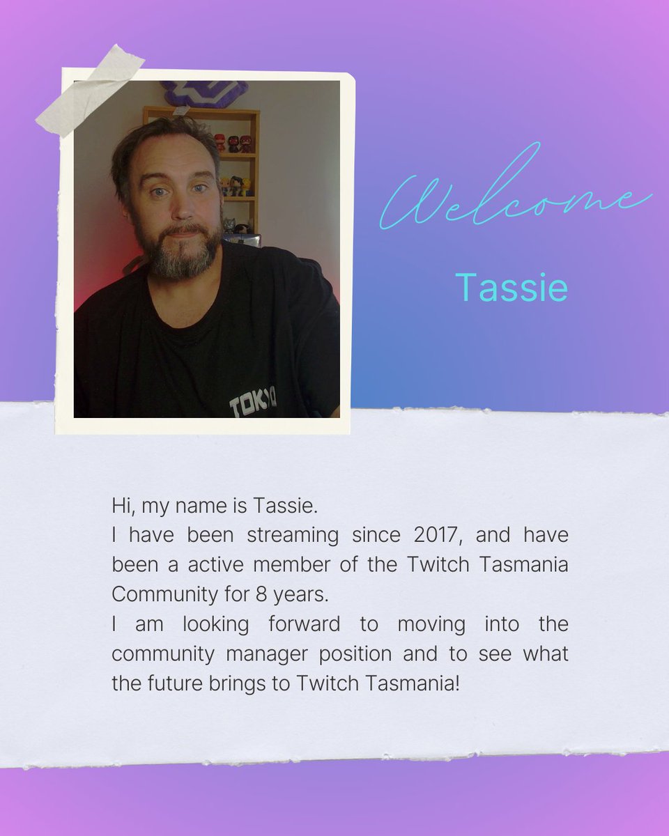 Hi, my name is Tassie.
I have been streaming since 2017, and have been a active member of the Twitch Tasmania Community for 8 years.
I am looking forward to moving into the community manager position and to see what the future brings to Twitch Tasmania!
