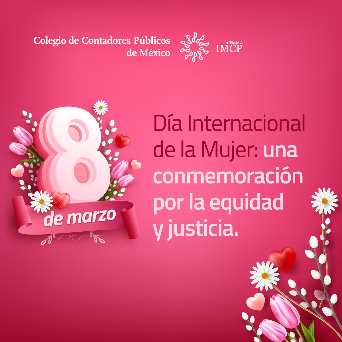 colegiocpmexico's tweet image. 8 de marzo, Día_Internacional_de_la_Mujer. Honramos el #pasado, trabajamos en el #presente y proyectamos un #futuro de #igualdad para todas las #mujeres en la #profesión #contable.