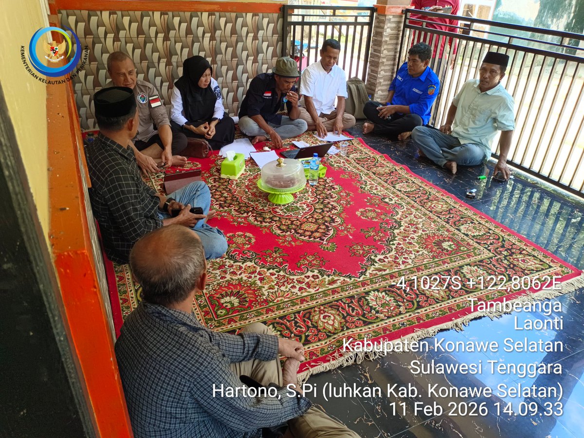 Hartono44759248's tweet photo. Rabu (11/02/2026) luhkan Kab. Konawe Selatan, Sosialisasi Program Laut Untuk Kesejahteraan (Lautra) Tahun 2026 pada KUB Menduara Ds. Tambeanga, Kec. Laonti, Kab. Konawe Selatan, Prov. Sulawesi Tenggara
@Luhkonsel
#brpbap3maros
#ekonomibiruuntukindonesiaemas https://t.co/IjzvnZubjH