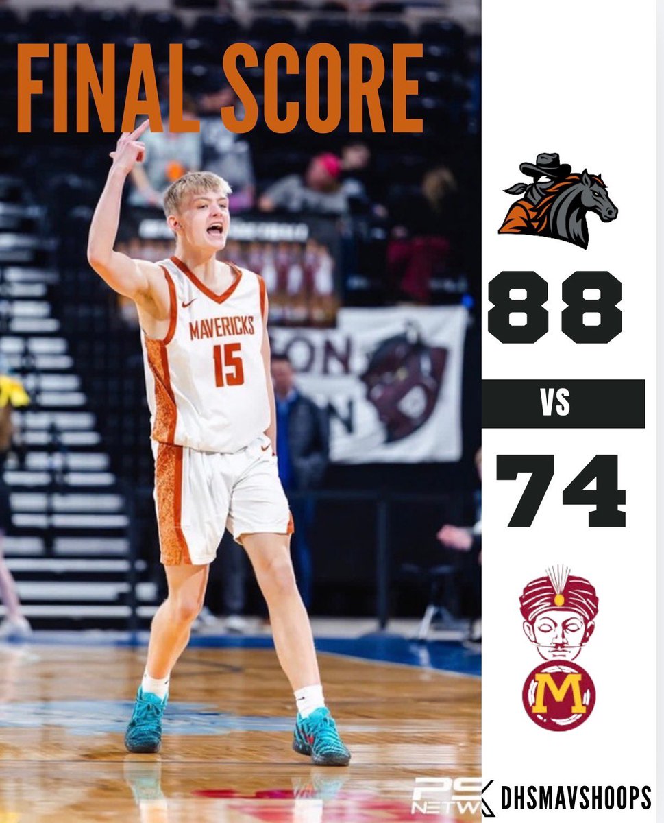 DHSMavsHoops's tweet photo. Final from the state qualifier game!! https://t.co/XnG4Y6FW5q