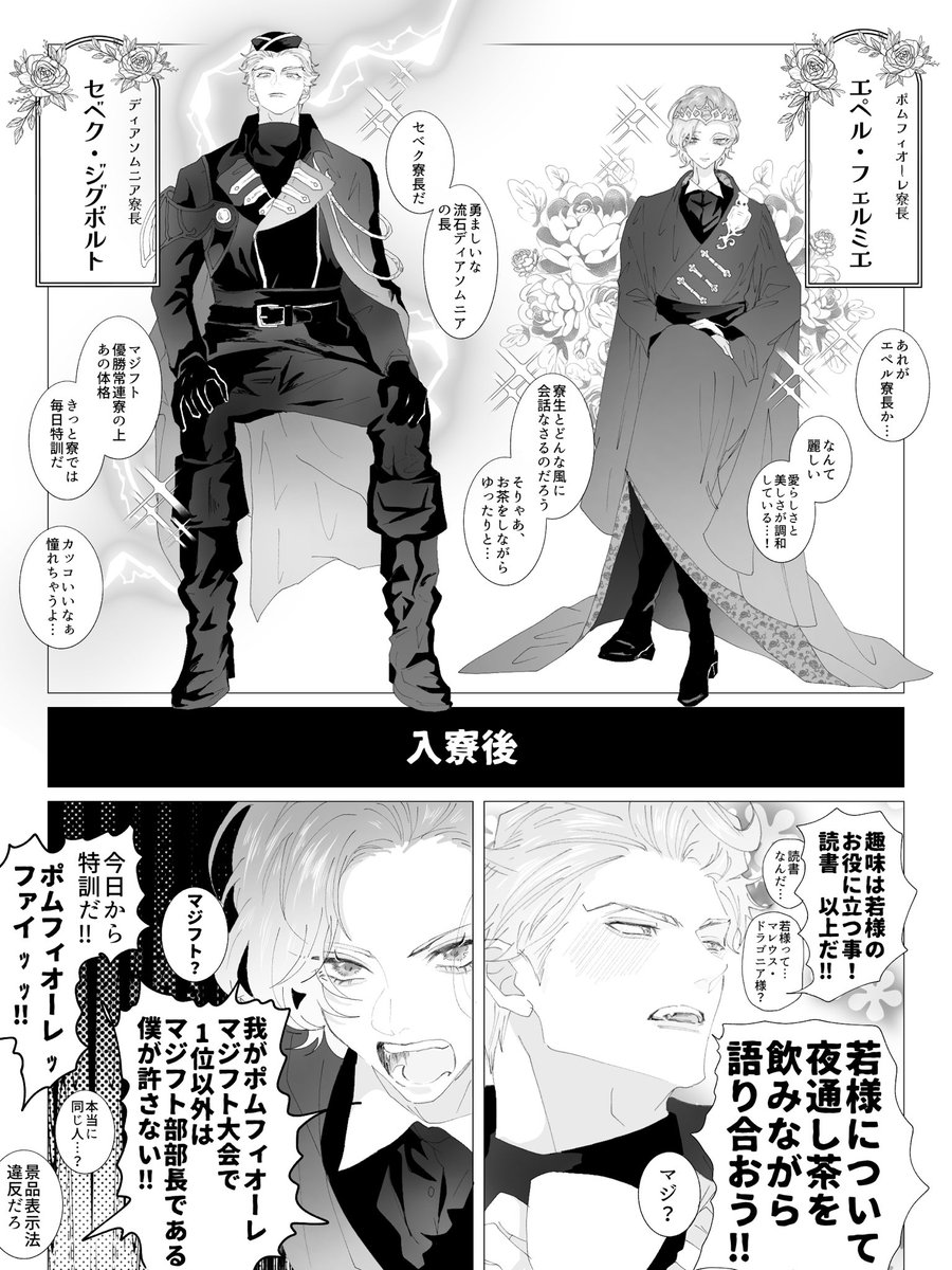 ⚡️と🍎の3年寮長妄想