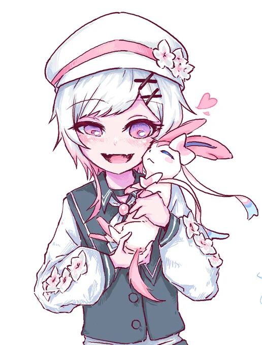 まのさば×ポケモン絵チャに参加させていただきました! エマチャをもっと可愛く描けるようになりたい ニンフィアは初描きにしてはうまく描けてる気がする #まのさば二次創作