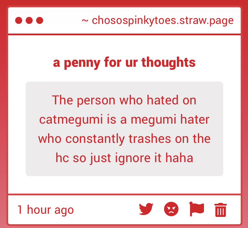 are they doing this to multiple people 😭😭 also i’m giggling at the concept of hating megumi so much that comparing him to a cat destroys the sanctity of cats or smth
