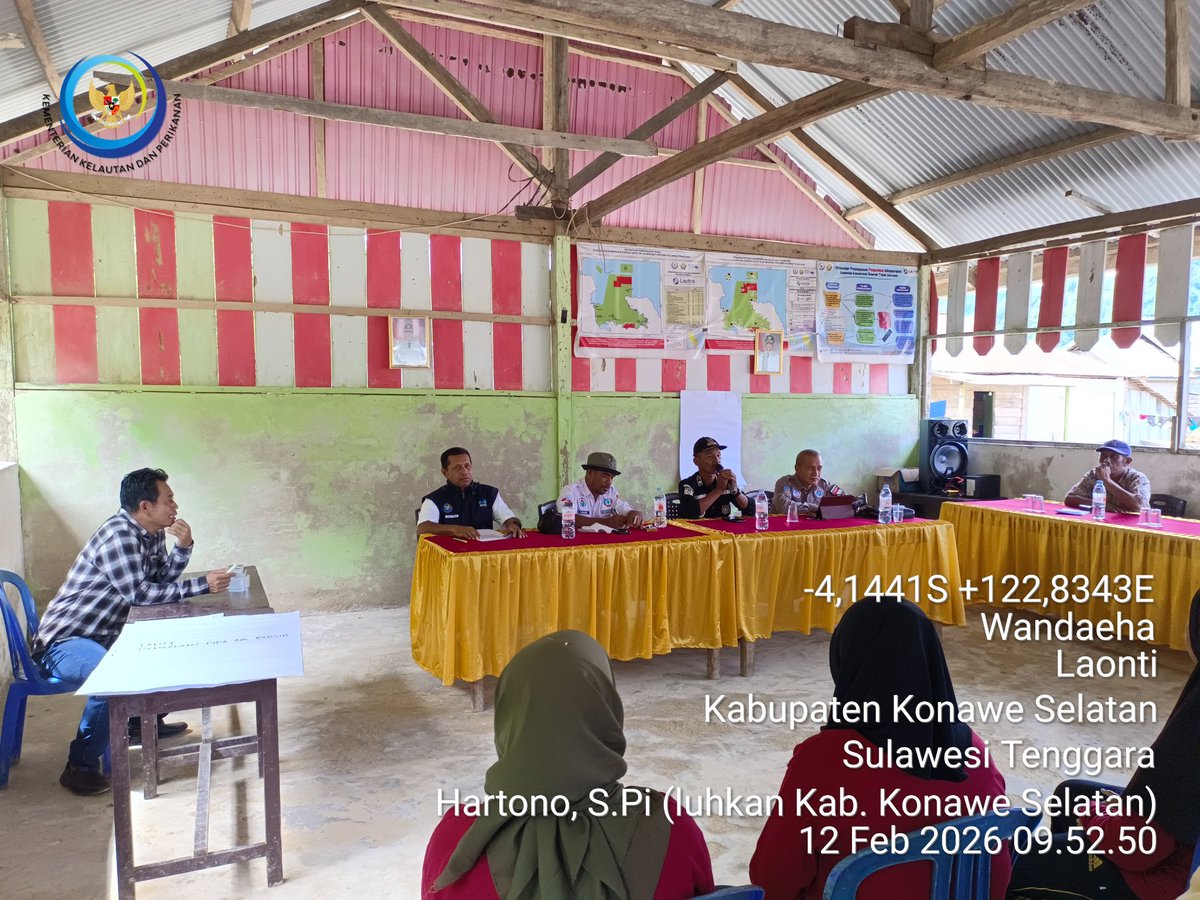 Hartono44759248's tweet photo. Kamis (12/02/2026) luhkan Kab. Konawe Selatan, Sosialisasi Program Laut Untuk Kesejahteraan (Lautra) Tahun 2026 pada KUB Muara Jaya Ds. Wandaeha, Kec. Laonti, Kab. Konawe Selatan, Prov. Sulawesi Tenggara
@Luhkonsel
#brpbap3maros
#ekonomibiruuntukindonesiaemas https://t.co/oh03w6ARYP