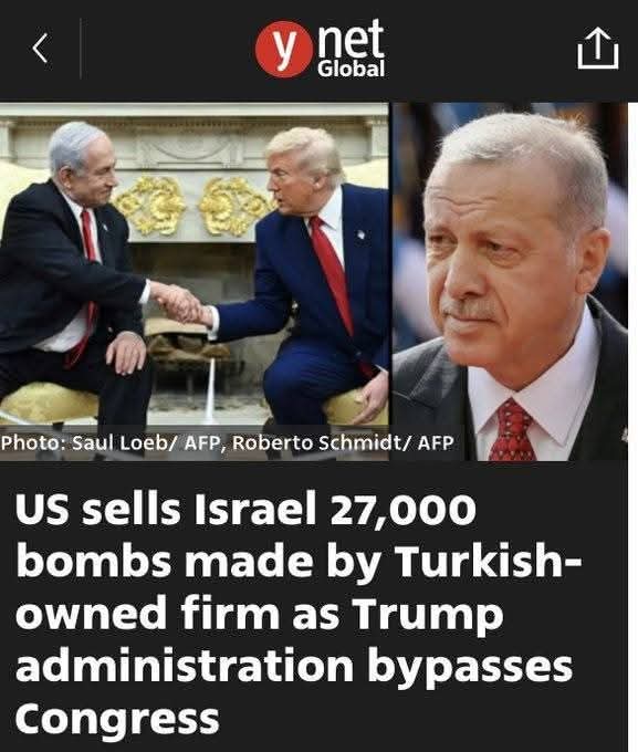 27 الف قنبلة  اشترتها امريكا واعطتها اسرائيل 
من تركيا طبعا .