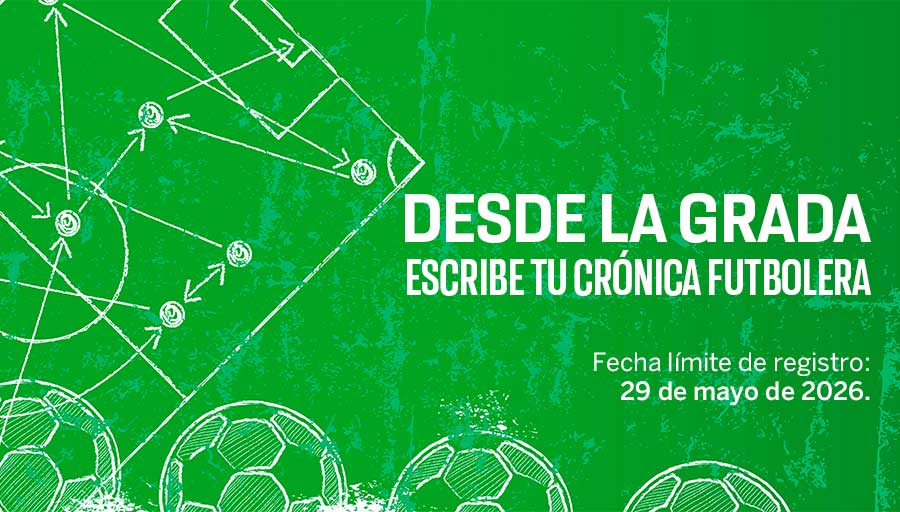 UNAM_MX's tweet image. En el futbol los goles se cantan, pero también se cuentan 📖. ¡Pon a rodar la pluma ⚽️ en un #Concurso de crónica futbolera ✍️! Aquí tienes la información &amp;gt; bit.ly/4leFIB6