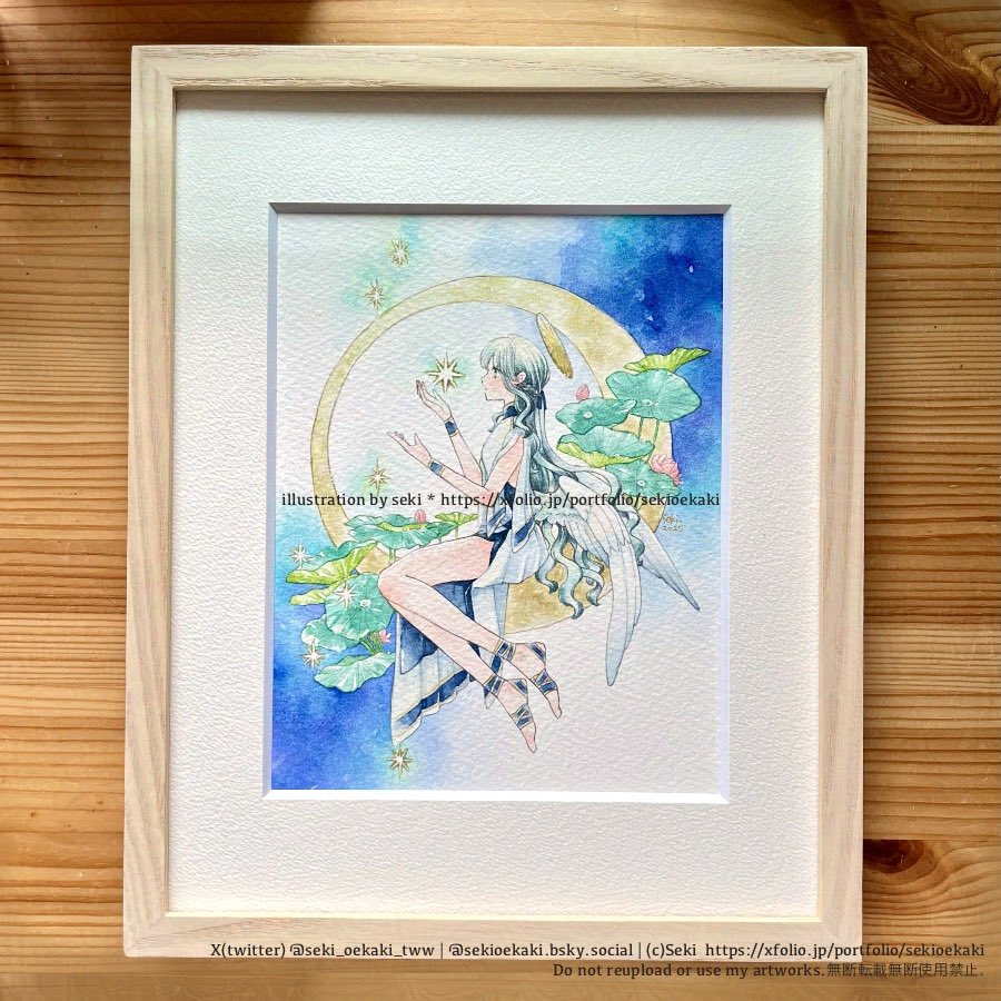 「きらめき」
透明水彩、ウォーターフォードホワイト中目
#羽を持つもの