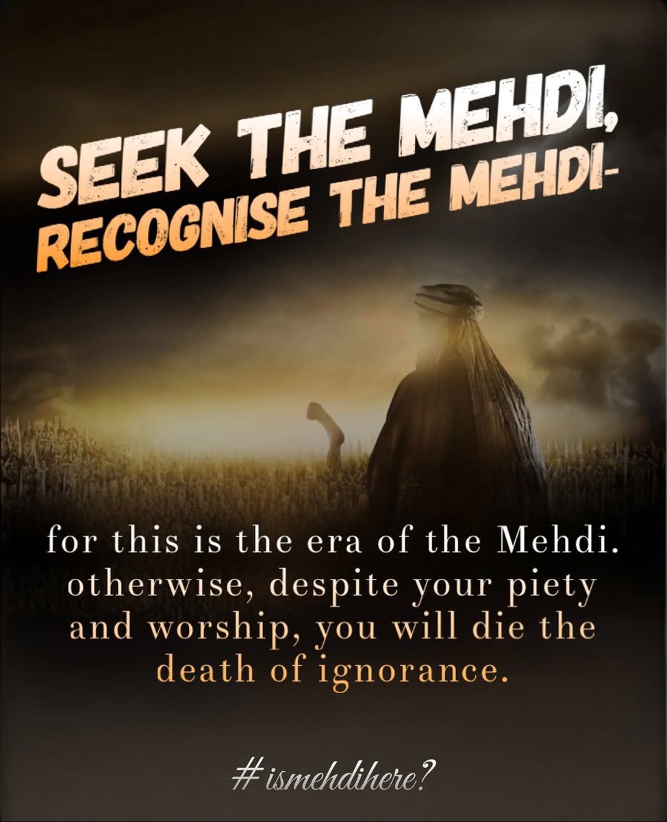younusalgohar's tweet photo. Seek the Mehdi https://t.co/HhgbQAnGwC
