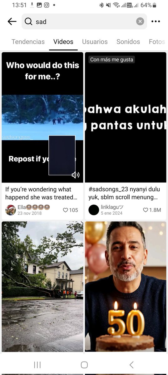 piruui13's tweet photo. hola, alguien me puede ayudar esq no se si a alguien le a pasado que en el buscador de tiktok le aparecen videos en otro idioma? como lo puedo arreglar?? ya intente de todo, le pongo no me interesa y nada y no se q hacer (se que el sad es en inglés pero me aparecerían en español) https://t.co/ZMRuSdIgW2