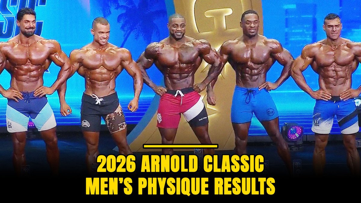 GenerationIron's tweet image. The 2026 Arnold Classic Men's Physique results are in - get the full breakdown here: generationiron.com/2026-arnold-cl…

#ArnoldClassic #bodybuilding #MensPhysique