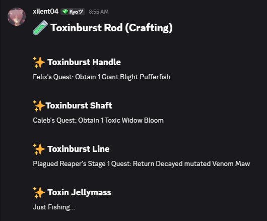 TuyulSendok's tweet photo. ╰┈➤ Toxinburst Rod (Crafting)

Cara mendapatkannya... https://t.co/1FeLRWWYjU