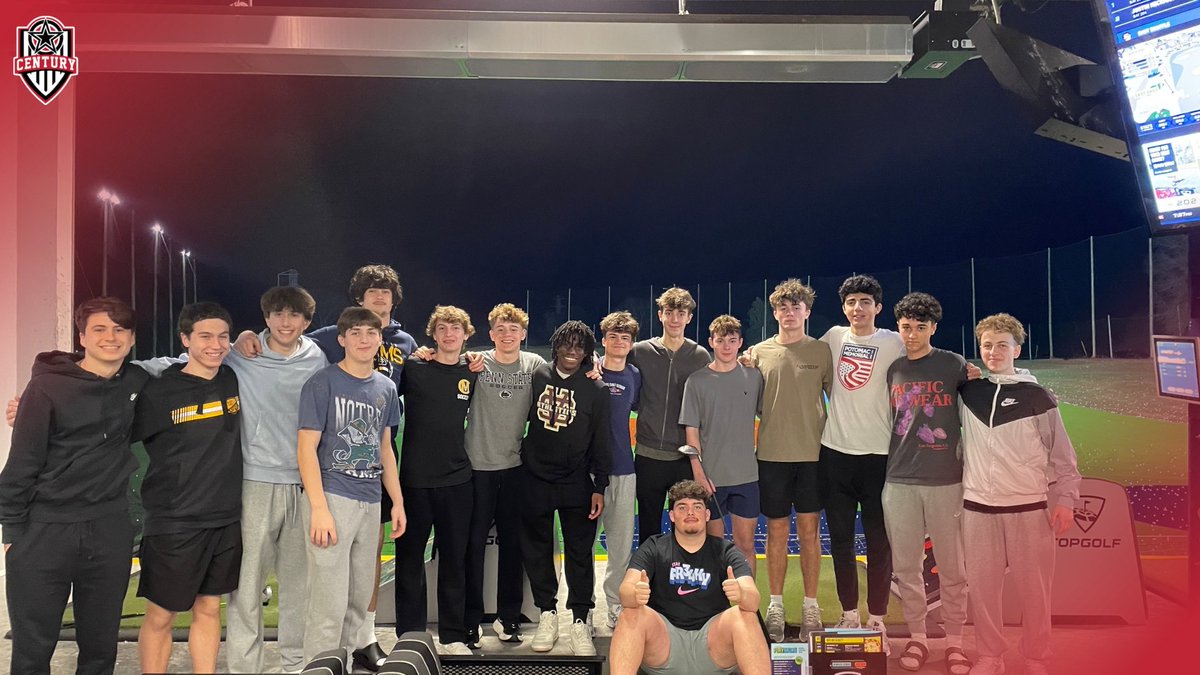 Century_Utd's tweet photo. 2009 Boys Red enjoying a night at Topgolf. Great swings, plenty of laughs, and even better team bonding off the field. Nights like this build the chemistry that shows up on game day. #RepCentury https://t.co/oTO2SCwVnH