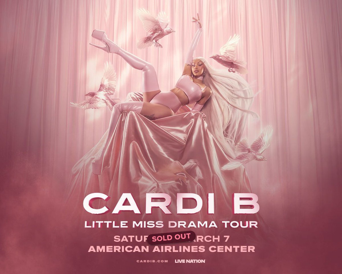 DALLAS LOVES CARDI B OKURR 💓 Little Miss Drama Tour is SOLD OUT at AAC tonight! 🐦‍⬛