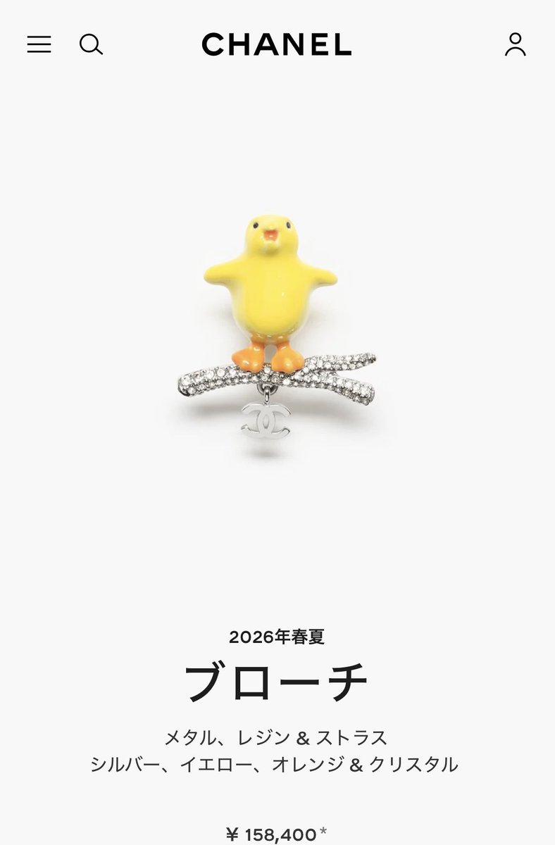 yo___icho's tweet photo. CHANELなんかヒヨコに熱入れてる https://t.co/rpyP1d571d