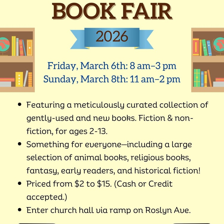 St. Pius V Book Fair has extended hours on Sunday after the 10am Mass! Thanks for supporting SPV School!