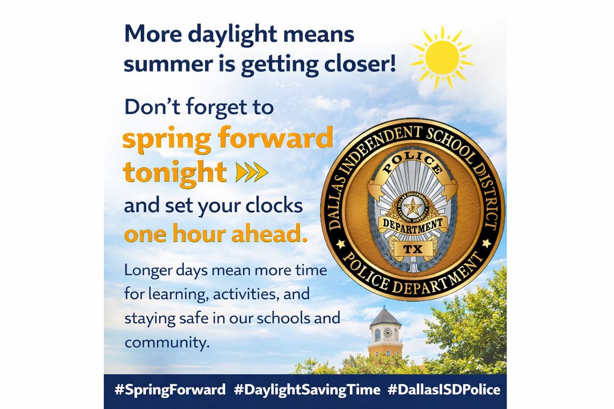 dallasisdpolice's tweet image. #SpringForward