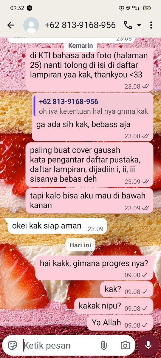 exzhausted's tweet photo. PENIPU JOKI TUGAS📢
guys please be aware  ya, aku kali ini kena tipu joki tugas sama HANI (duh ga ss lagi usn nya)
ini no spay nya 08139168956
#ZonaUang #Penipuan #Penipu https://t.co/QlfxlhfmDi