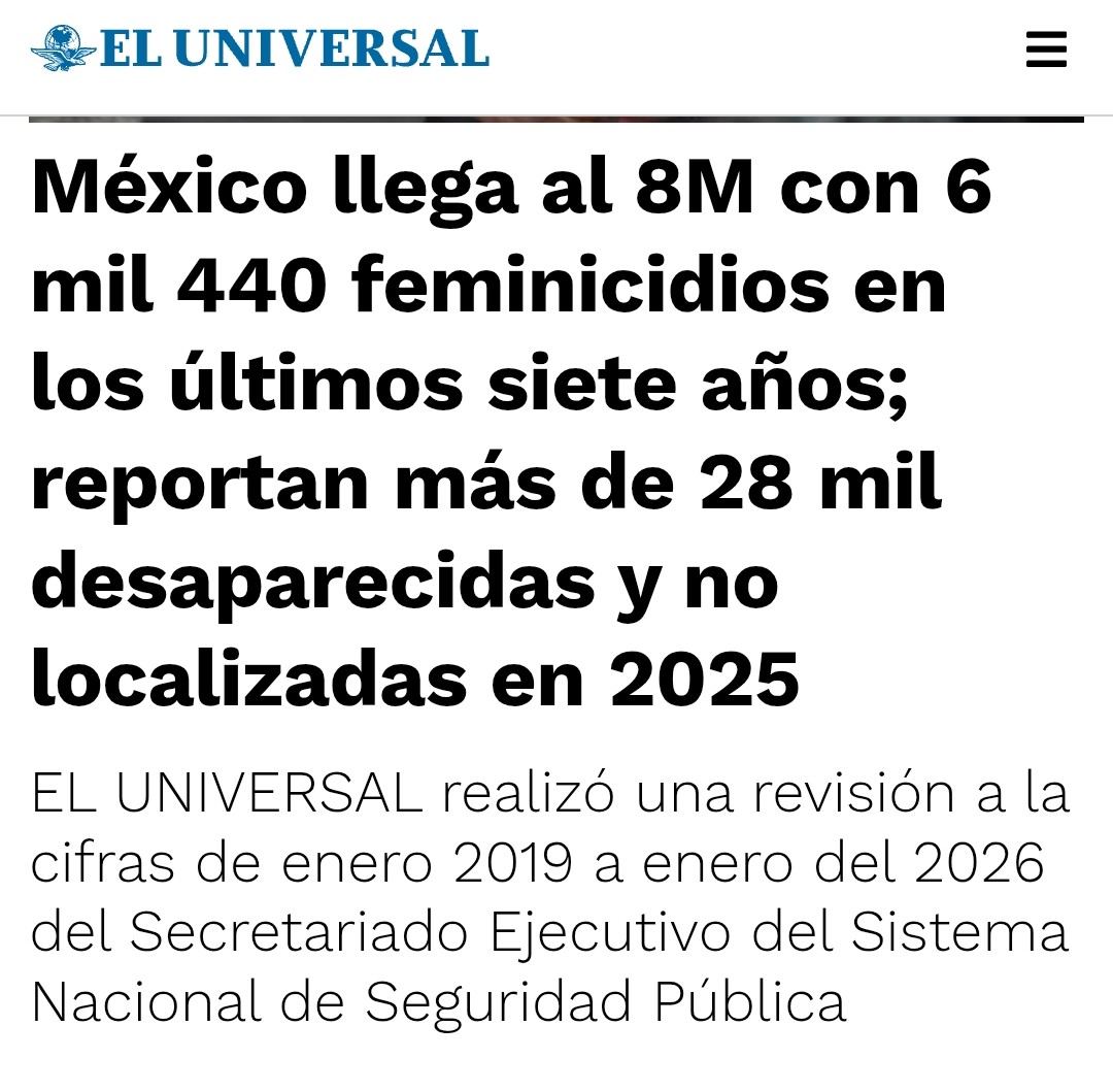 .<a href="/Claudiashein/">Claudia Sheinbaum Pardo</a>, <a href="/CitlaHM/">Citlalli Hernández Mora</a>:

Este reporte es desolador. Y ocurre mientras tú, presidenta, no has tenido el alma para expresar tu condena y reunirte con sus familias. Para conprometerte a detener esta desgracia. Y tu Citlali, tu andas de viaje tranquila sin decir una palabra.