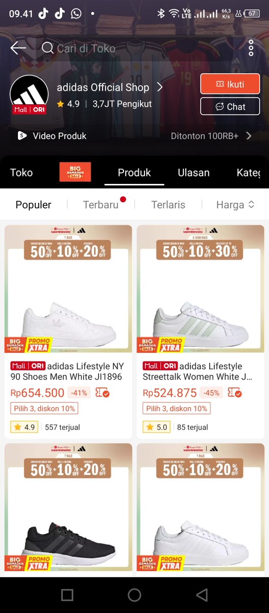 fitbyilen's tweet photo. SUMPAH JANGAN SAMPE KELEWAT PROMO GILA INI‼️😭

ini beneran lagi diskon gila bangett… 
jangan sampe ketinggalan promo gilanya Adidas &amp; Puma, soalnya potongannya lumayan parah 👀

ini jatohnya jadi murah banget ga sih guys? 🥹 https://t.co/NK6rzlG6fu