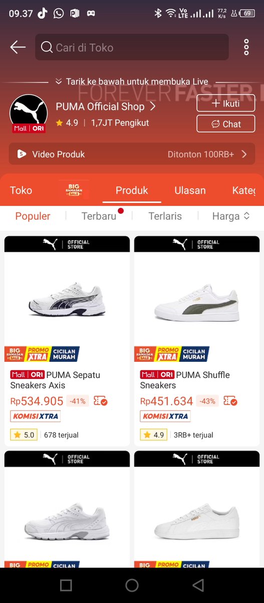 fitbyilen's tweet photo. SUMPAH JANGAN SAMPE KELEWAT PROMO GILA INI‼️😭

ini beneran lagi diskon gila bangett… 
jangan sampe ketinggalan promo gilanya Adidas &amp; Puma, soalnya potongannya lumayan parah 👀

ini jatohnya jadi murah banget ga sih guys? 🥹 https://t.co/NK6rzlG6fu