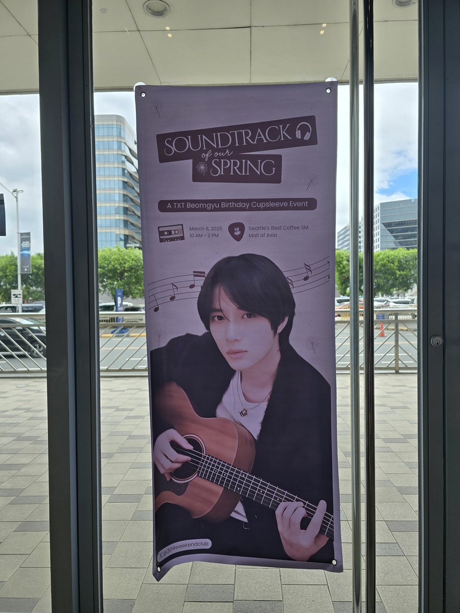 304weekendclub's tweet photo. We're all set for #SoundtrackOfOurSpring!  𖡼.🎧.ೃ࿔*:･

Let’s make today extra special for Beomgyu while spending a fun and memorable time with fellow MOAs!

See you here at Seattle's Best Coffee, SM MOA! 🤎🫶 https://t.co/xiuUlu1WSj