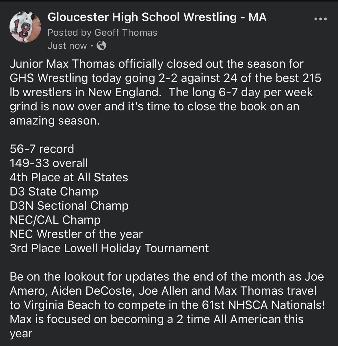 Gloucester HS (MA) Fishermen Wrestling tweet media