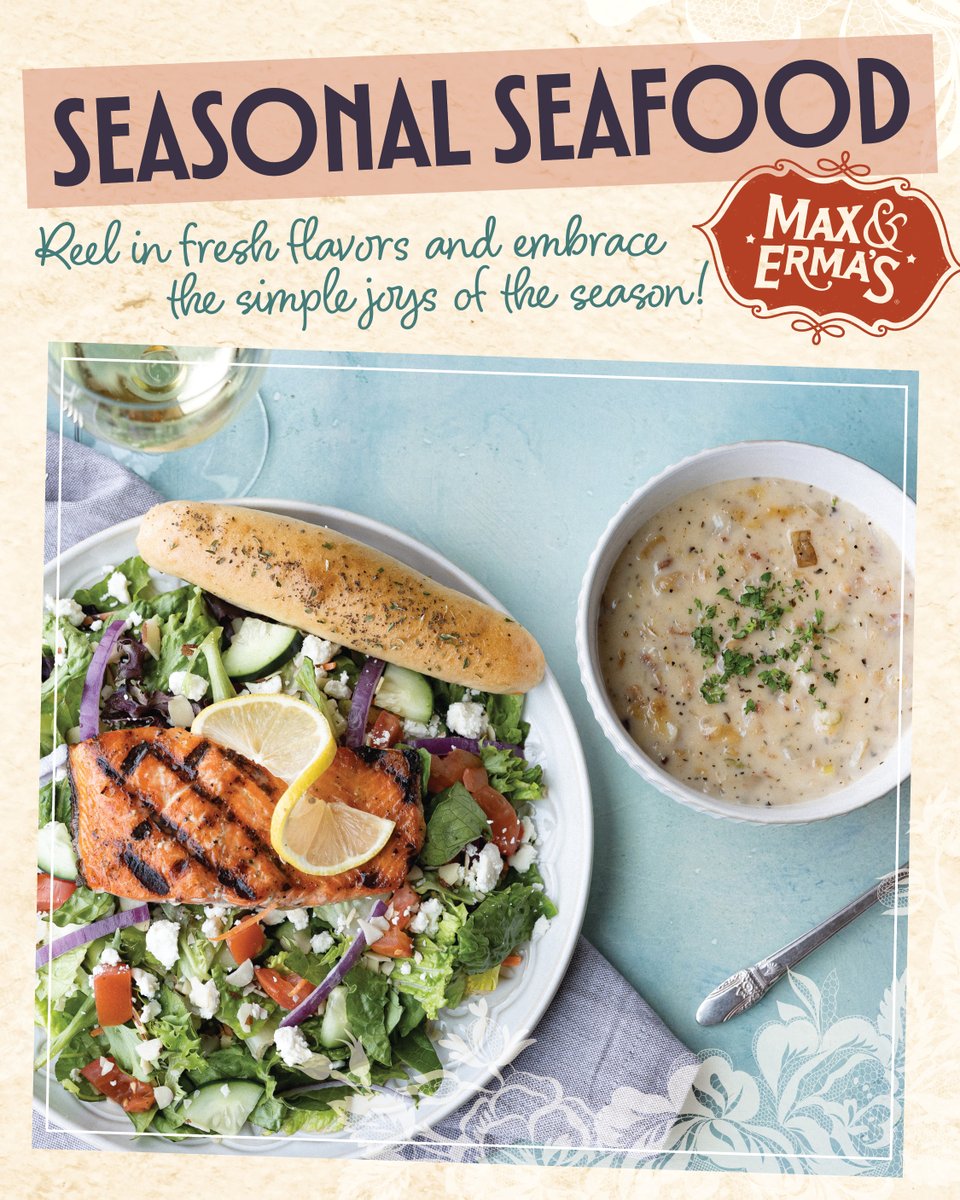 Certainly not a side... This salad is good enough to be the main event 😎

Mediterranean Salmon Salad with herb-grilled salmon, lemon-basil vinaigrette, feta, and almonds.

Max says chardonnay. We agree.