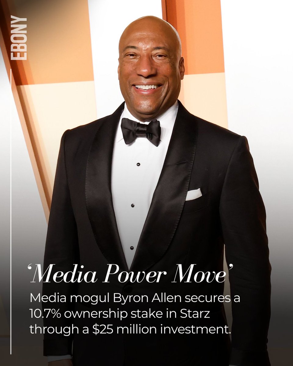 Byron Allen just made another power move.

The media mogul secured a 10.7% stake in Starz in a $25 million deal, expanding a portfolio that already includes The Weather Channel and multiple television and streaming platforms. But this isn’t just about shares, it’s about ownership
