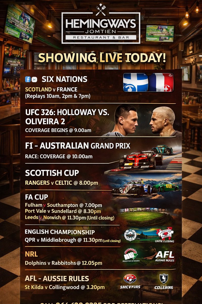 Hemingways • Jomtien tweet media