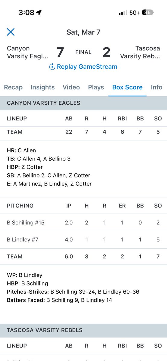 brixtonlindley's tweet photo. Another great relief today against quality 5A opponent behind stud arm @BaylerSchilling . @CHShardball @RyenRuybal @FC_FortWorth @fc_recruits https://t.co/yoxFuIy1LT