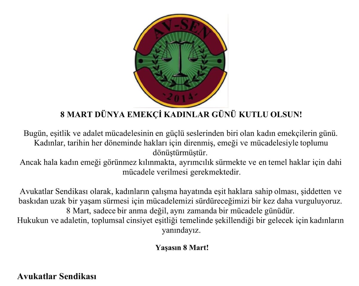 AVUKATLAR SENDiKASI tweet media