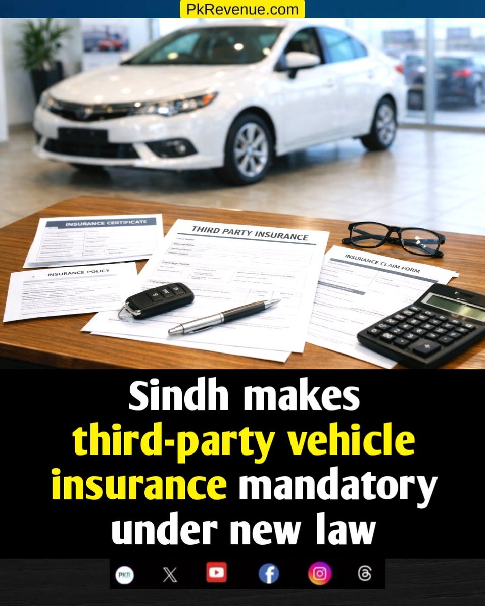 pkrevenue's tweet image. Sindh makes third-party vehicle insurance mandatory under new law 

Read More: pkrevenue.com/sindh-makes-th…

#PakistanNews #vehicleinsurance #ThirdPartyInsurance