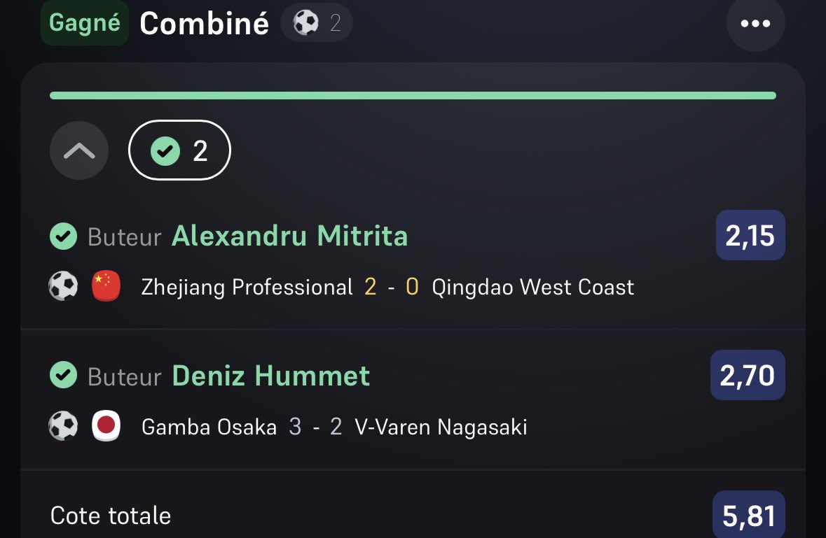 C’est parti. 

Et encore, je voulais prendre MT aussi, j’ai voulu être sage pour pas cramer le benef d’hier.. mais non faut j’arrête d’être sage 

#TeamParieur