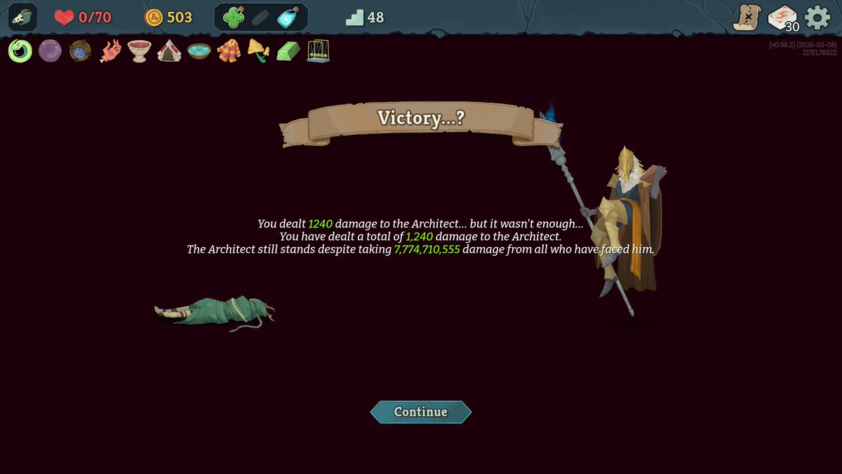 #SlayTheSpire2 
一周クリア！
StS1以降、デックビルダーのジャンル（StSライク）がどんどん進化していき、StS2がどうなるか心配でしたが、神ゲーで安心しました。

アーリーアクセスっぽさを感じさせない完成度なので1が好きだった人は買い。

#スレスパ2 #StS2