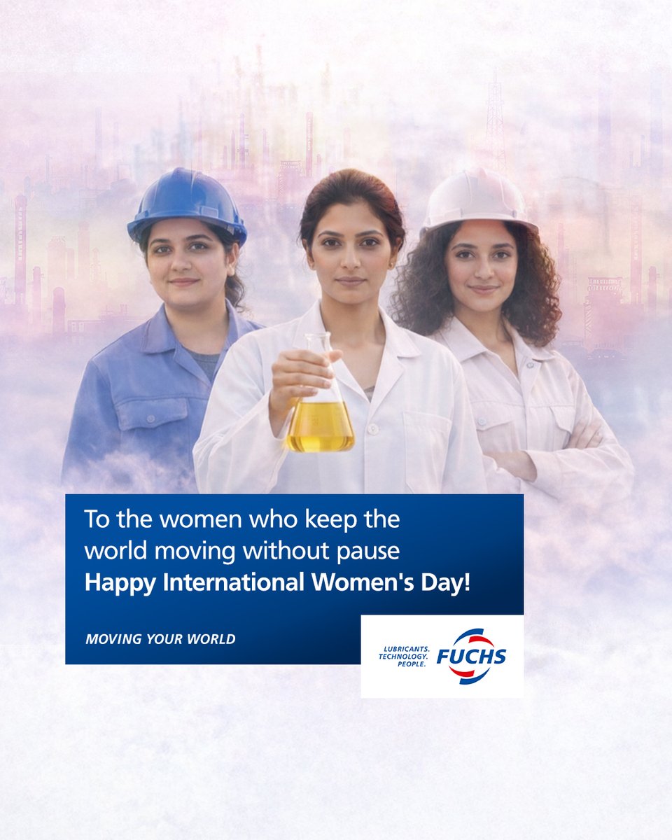 FuchsIndia's tweet photo. To the women shaping the future with resilience and skill, FUCHS India celebrates you.

Happy International Women’s Day!

#fuchs #fuchsindia #movingyourworld #internationalwomensday2026 https://t.co/DMvFTIIDuB
