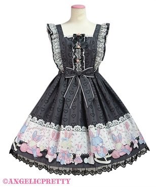 公*o様 angelic pretty ふわふわToysジャンパースカート クロ 🎀原宿店在庫状況①🎀 ♡ ふわふわToysジャンパースカート…クロ