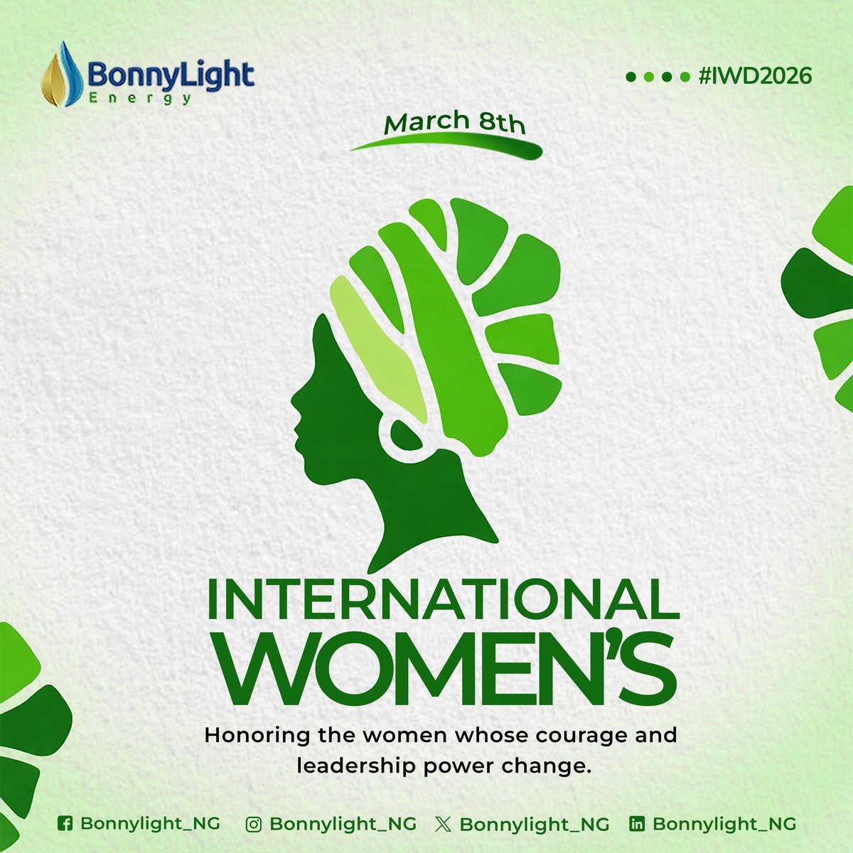 Bonnylight_NG's tweet photo. Today we celebrate the strength, resilience, &amp; brilliance of women who continue to power industries, lead innovation, &amp; shape a better future. At BonnyLight Energy, we honour the women whose dedication &amp; leadership drive progress in energy &amp; beyond. Happy #InternationalWomensDay https://t.co/egfOMFd79B