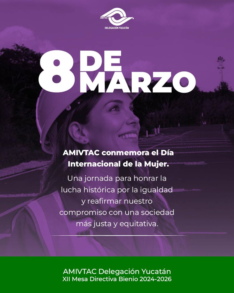 #8M 
#DiaInternacionalDeLaMujer 
<a href="/AMIVTACmx/">AMIVTAC</a>