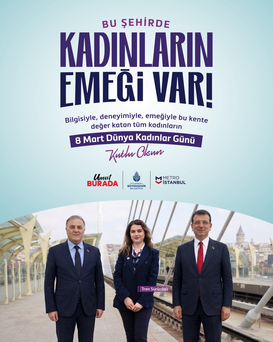metroistanbul's tweet photo. Bu şehirde kadınların emeği var!
Bilgisiyle, deneyimiyle, emeğiyle bu kente değer tüm kadınların 8 Mart Dünya Kadınlar Günü kutlu olsun. https://t.co/WhlNZDJBxi