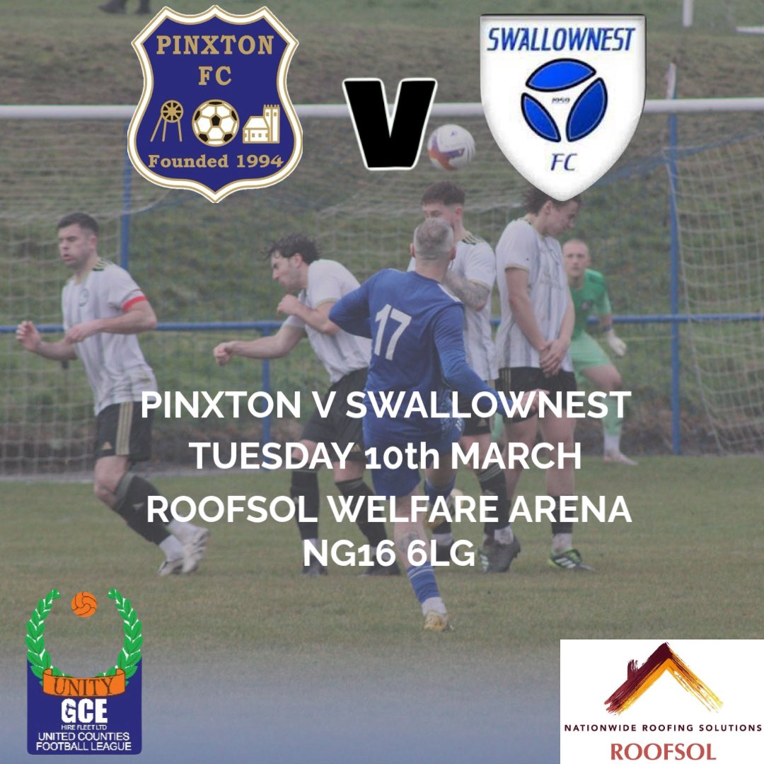 pinxtonfc1's tweet photo. 🔵⚪️NEXT UP⚪️🔵

After yesterday’s impressive 7-1 win over @GedlingMWFC, we move on to Tuesday night under the lights as we welcome @Swallownest_fc to the Roofsol Welfare Arena for our 2nd of 8 @utdcos fixtures in March https://t.co/2Y9Ekfxvyi
