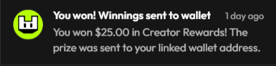 Luci13131313's tweet photo. Gm everyone🔆 Wish you all an amazing day😈

Another week, another rewards. Looks like I leveled up in this week’s Creator Rewards from @RemixGG_

Slowly but surely climbing the ladder. Just trying to keep cooking and stay among the top creators.

Who else is cooking? 👁️ https://t.co/4pS7usofrf