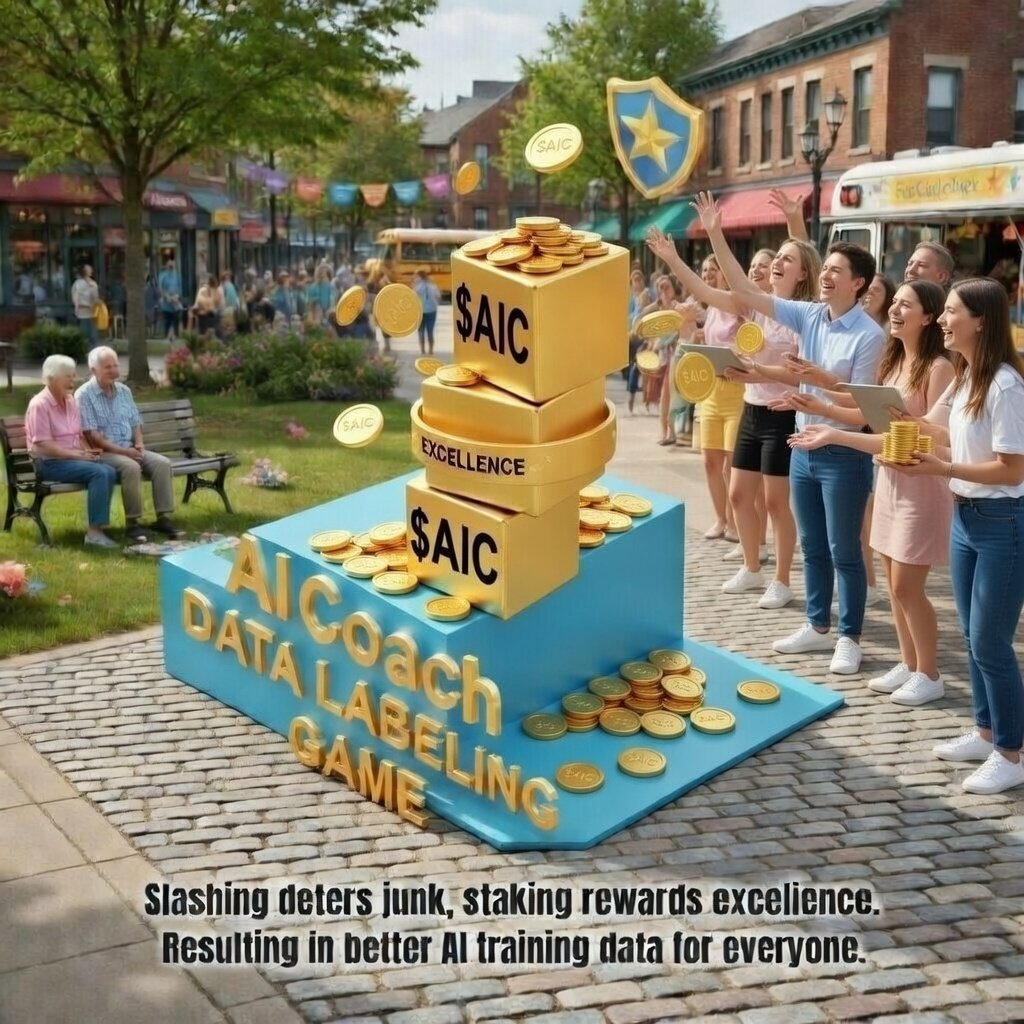 I turned my  $AIC stake into consistent side income this year. 

AICoach enforces QUALITY with cold, hard economics.

Economic deterrence via staking changed everything for me.

This is why AICOACH  beats traditional crowdsourcing 👇 <a href="/aicoachxyz/">AICoach</a>