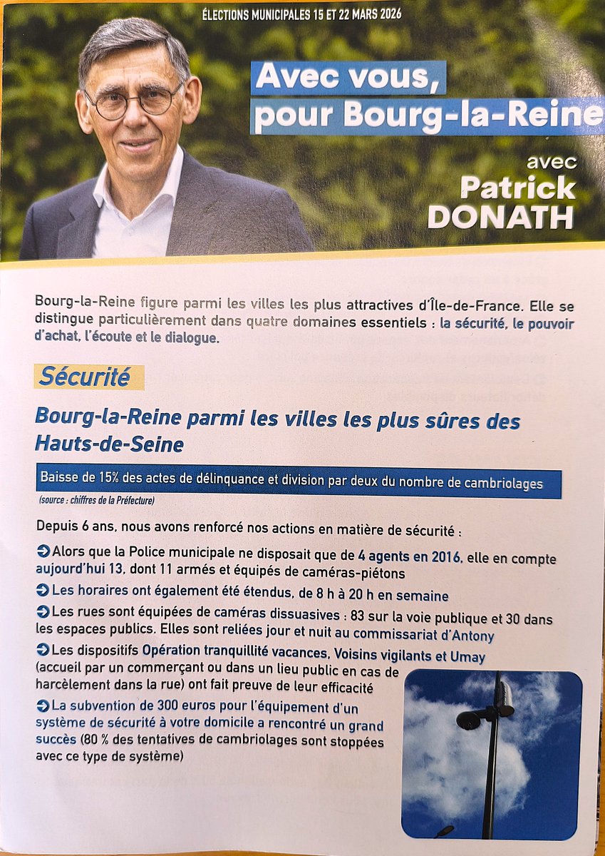 Patrick DONATH 2026 Avec vous, pour Bourg-la-Reine tweet media