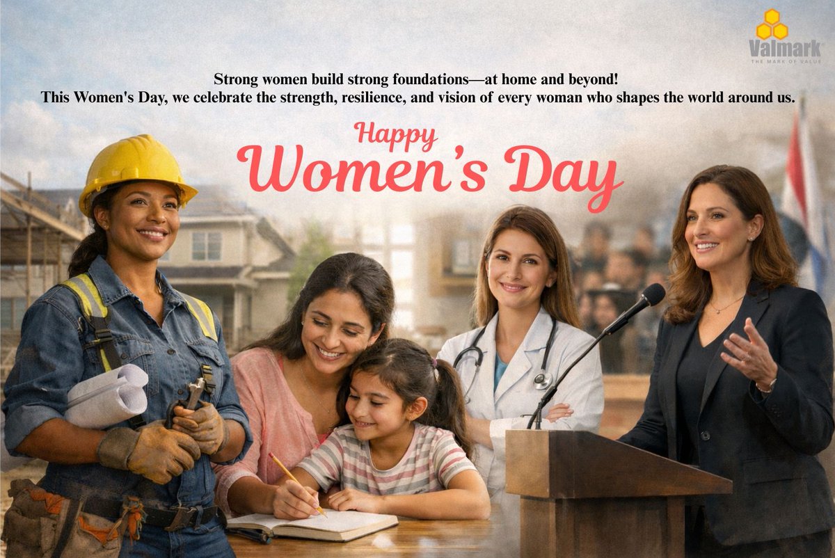 valmarkgroup's tweet photo. Happy International Women's Day!!

#internationalwomensday #womensday #valmark #valmarkhomes #valmarkcityville #valmarkapas #valmarkorchards #luxuryliving https://t.co/yjMortMbzh