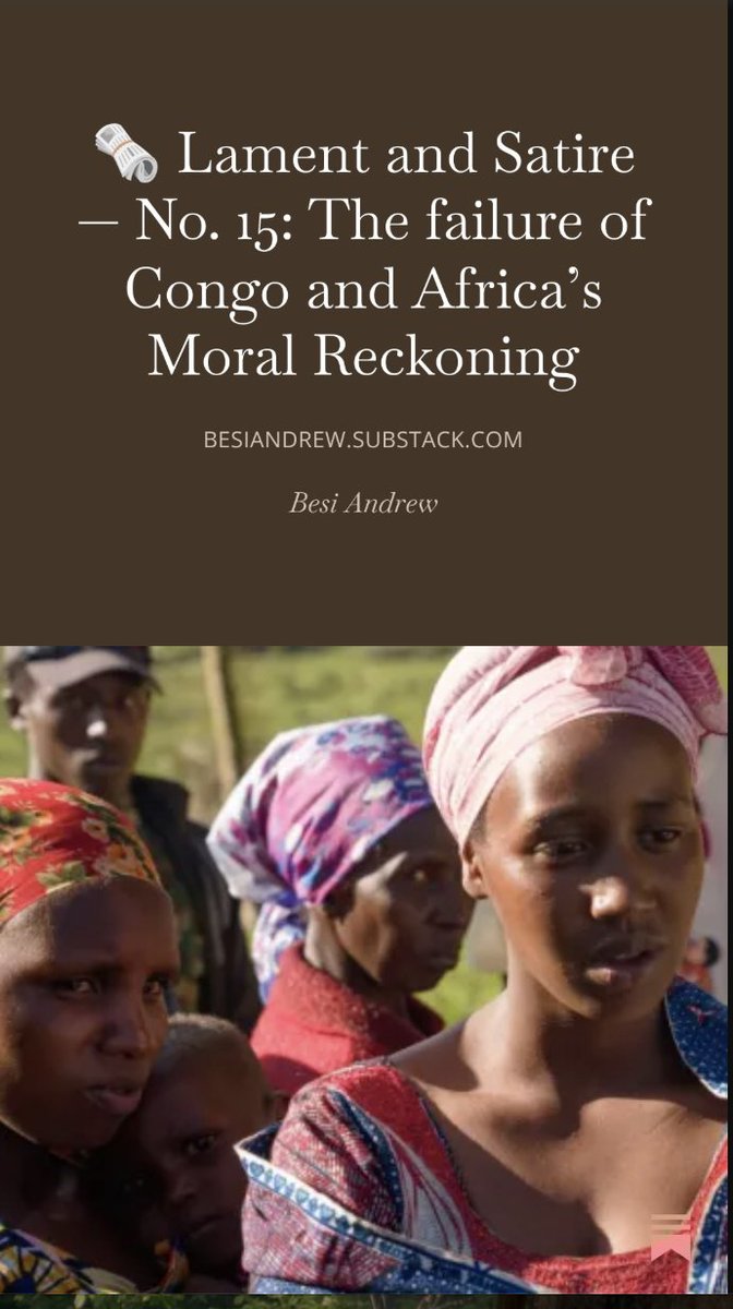 <a href="/YolandeMakolo/">Yolande Makolo 🇷🇼</a> H.E <a href="/PaulKagame/">Paul Kagame</a>'s insistence on accountability must be understood and not caricatured. Demanding that the DRC dismantle the FDLR and end the persecution of Congolese Tutsis is not aggression; it is a demand for historical responsibility and basic justice. 
open.substack.com/pub/besiandrew…