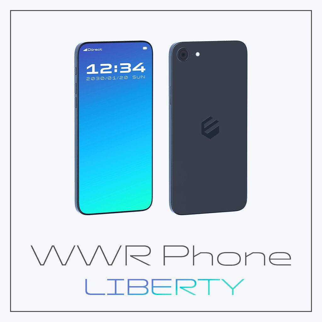 WWRPR's tweet photo. ワールド / アバター用アイテム「WWR Phone: Liberty」をリリースしました
OSCやUdon不要で時刻を表示できます

リリースを記念したプレゼントキャンペーンも開催中

✅応募方法
① WWRのDiscordサーバーに参加
② giveaway チャンネルで抽選にエントリー

お見逃しなく！ https://t.co/piZWk1bjWc