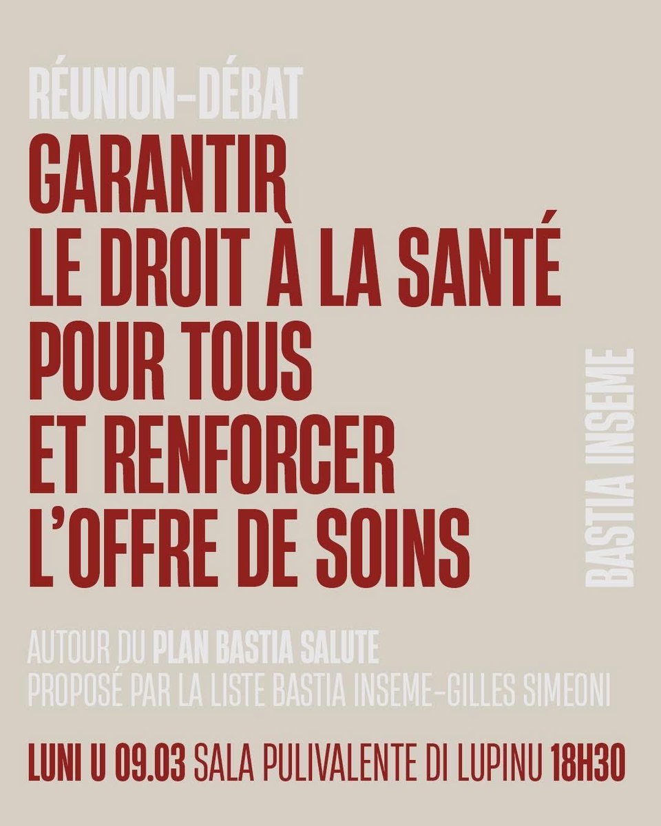 castellani_p's tweet photo. 🩺 La santé enjeu majeur pour l’avenir de notre commune.
Priorité incarnée par la présence sur notre liste de personnalités engagées dans la structuration de l'offre de soins telles que le professeur Papazian, Serge Linale, le docteur JF. Albertini ou encore C. Colombani. https://t.co/NTVea5Az8Z