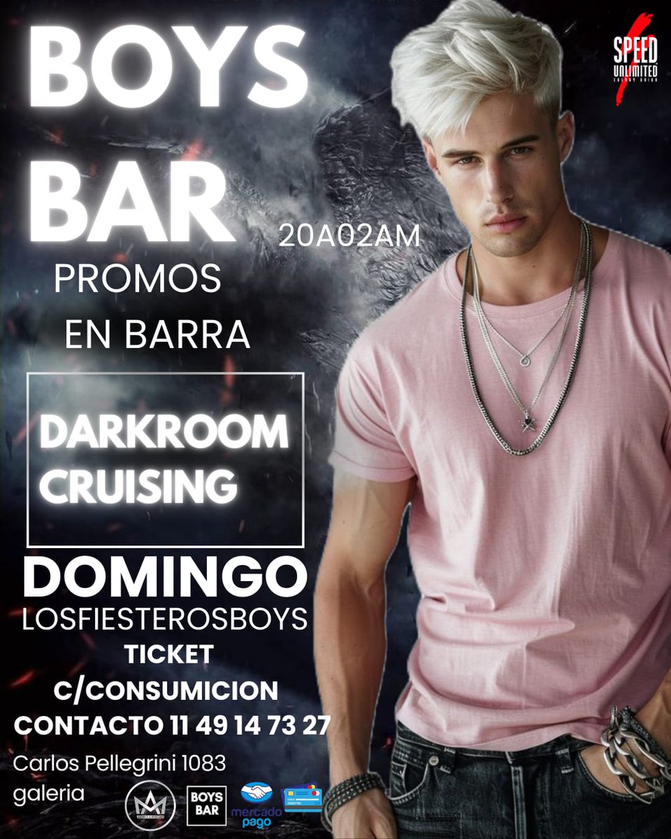 Hoy #DOMINGO llego el clásico que más te gusta! <a href="/Boysbarok/">BoysBar</a> de 20a02am con #PromosenBarra 🍺🥂🍾 #DjSetmusic 🎶 lo mejor del #Cruising de Buenos Aires lo disfrutas  <a href="/Losfiesterosboy/">@Losfiesterosboys</a> <a href="/fiesterosbaires/">LOSFIESTEROSBOYS</a> sector #Darkroom #gloryhole #redroom y más ticket 17900c/consumicion